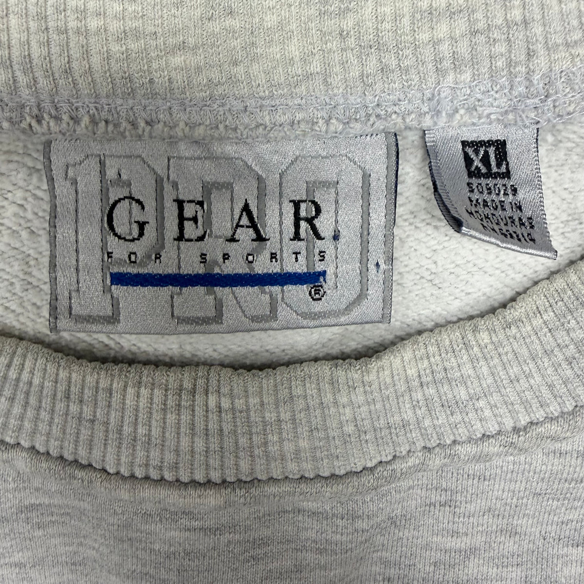 Vintage Drake University Arch Logo Spellout Crewneck Heather Grey