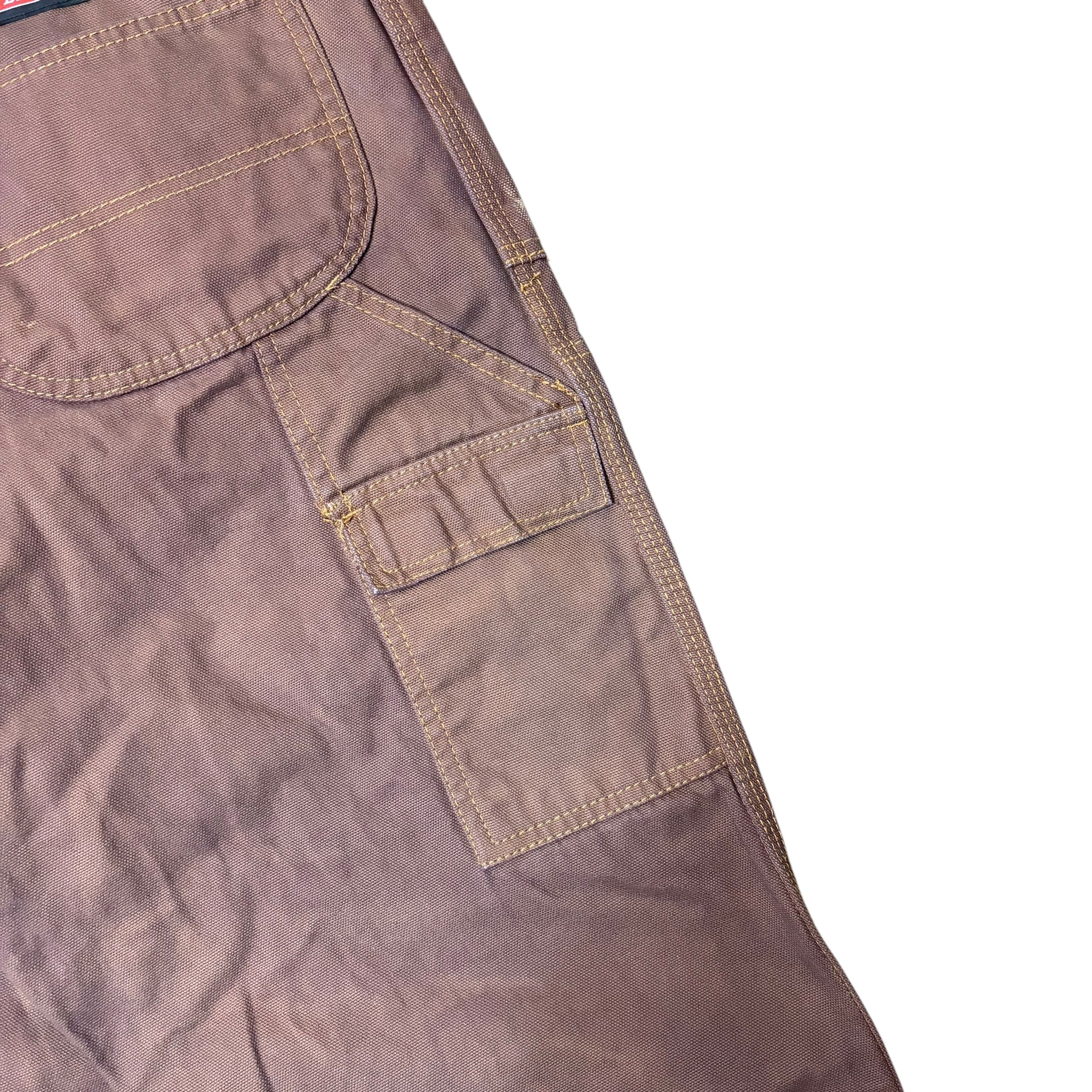 Vintage Dickies Straight Fit Double Knee Carpenter Pants Washed Brown