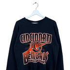 1995 Competitor NFL Cincinnati Bengals Logo Spellout Crewneck Black