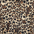 Vintage Women’s Cowl Neck Longsleeve Top Leopard Print