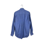 Christian Dior Striped Dress Shirt Blue