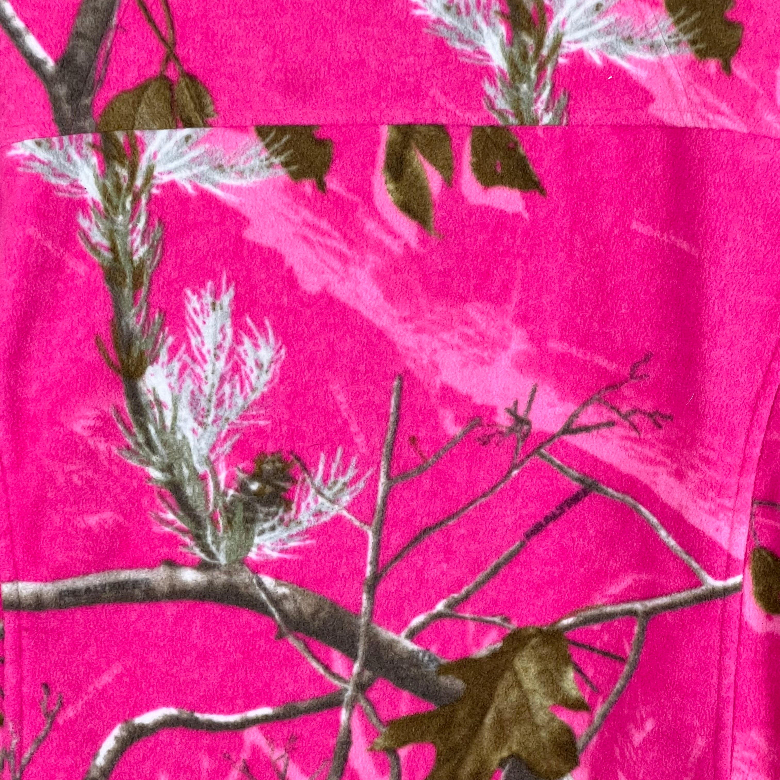 Vintage RealTree APC Women’s Zip Up Fleece Pink Camo