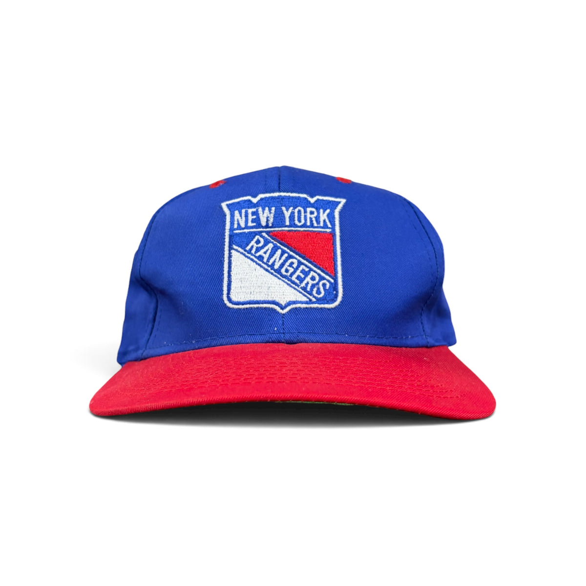 Vintage Logo 7 NHL New York Rangers Logo SnapBack Blue