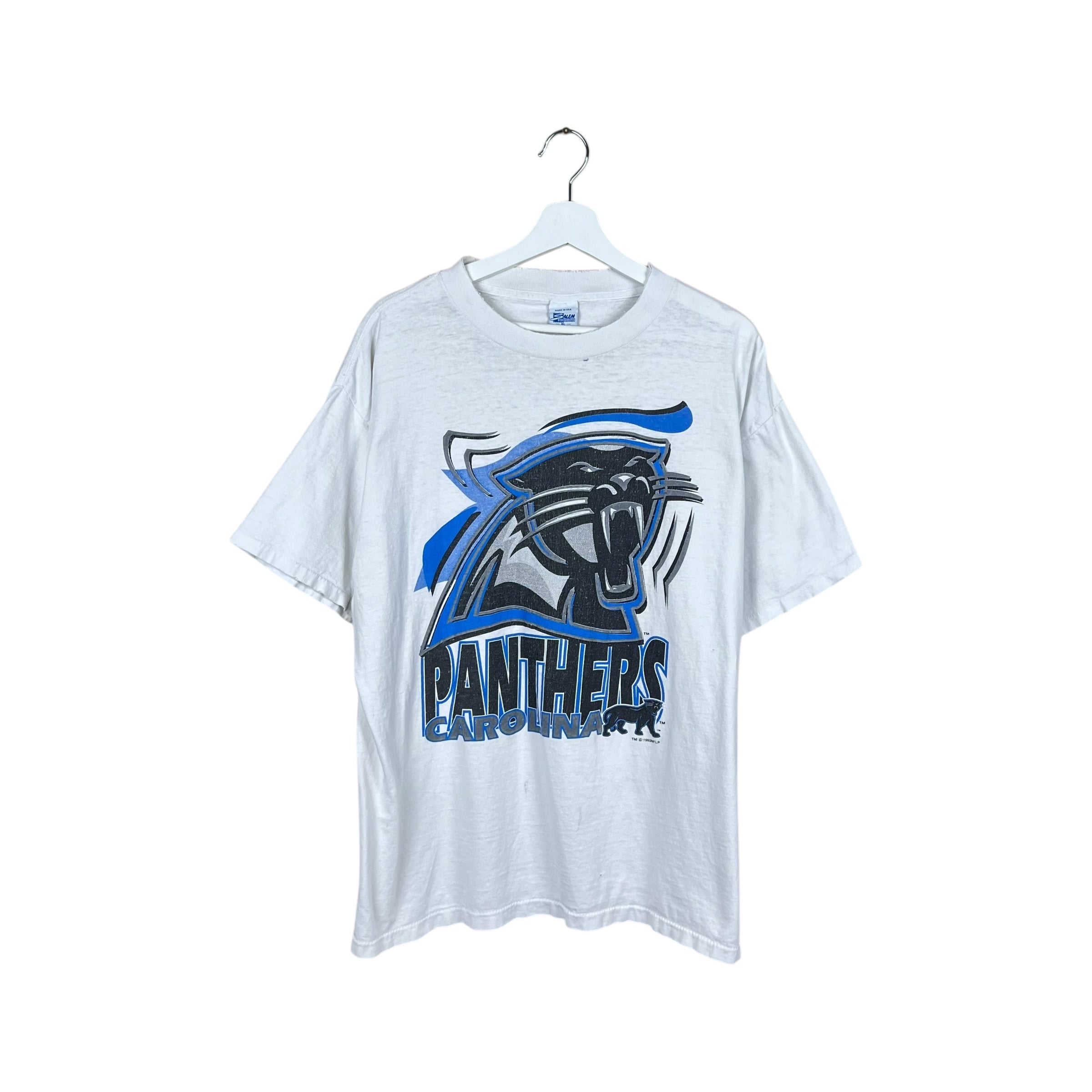 1993 Salem Carolina Panthers Big Logo Tee White