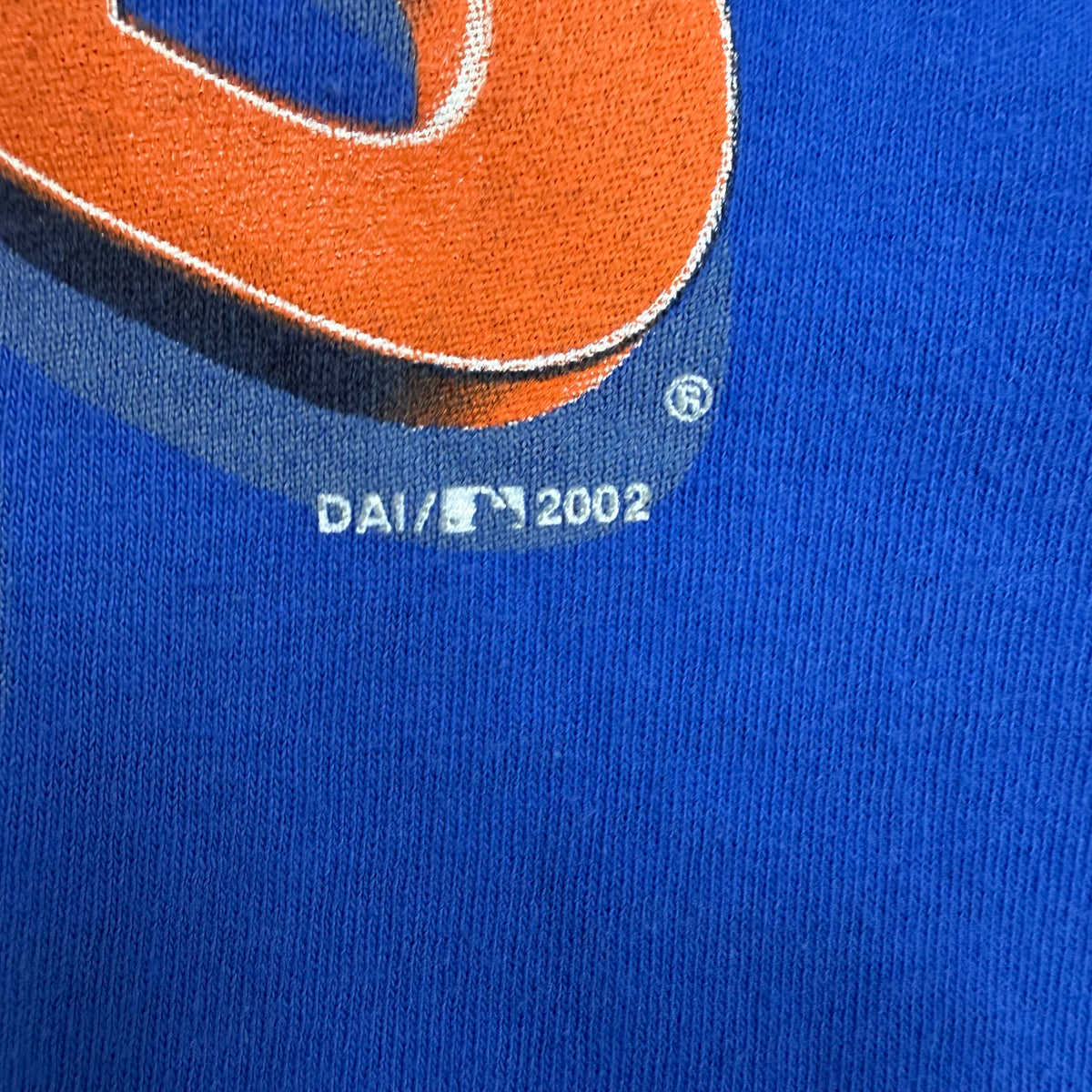 2002 Dynasty MLB New York Mets Logo Tee Blue