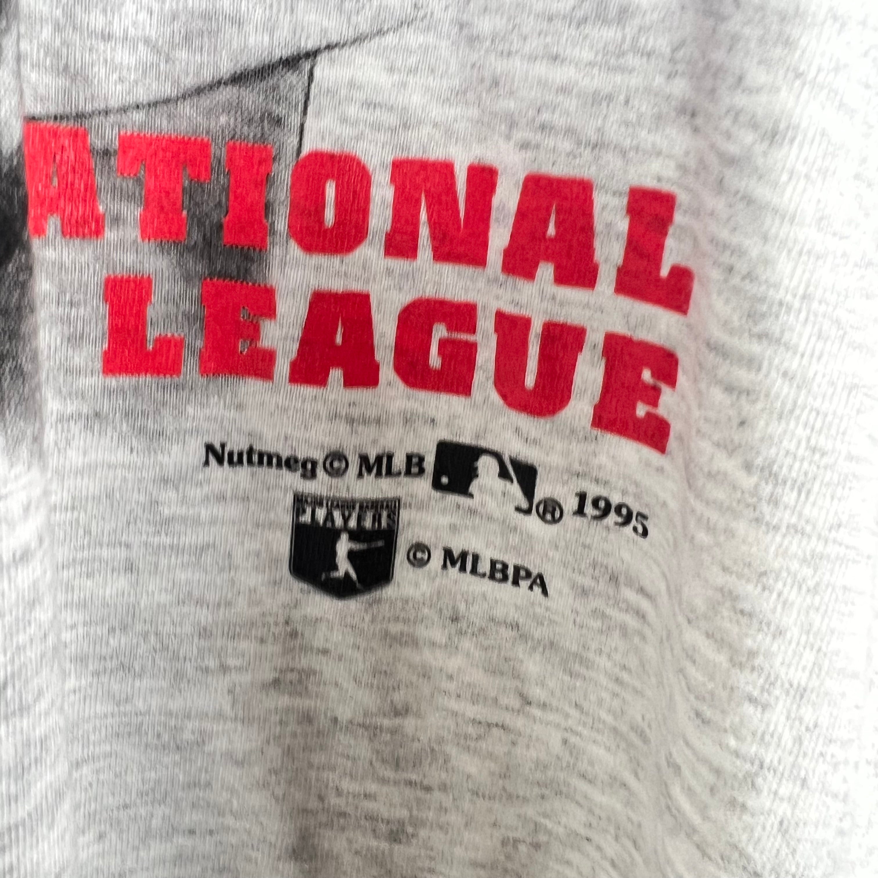 1995 Nutmeg MLB Los Angeles Dodgers Hideo Nomo Player Tee Grey