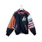 Vintage Jeff Hamilton Phoenix Coyotes Embroidered Leather Jacket
