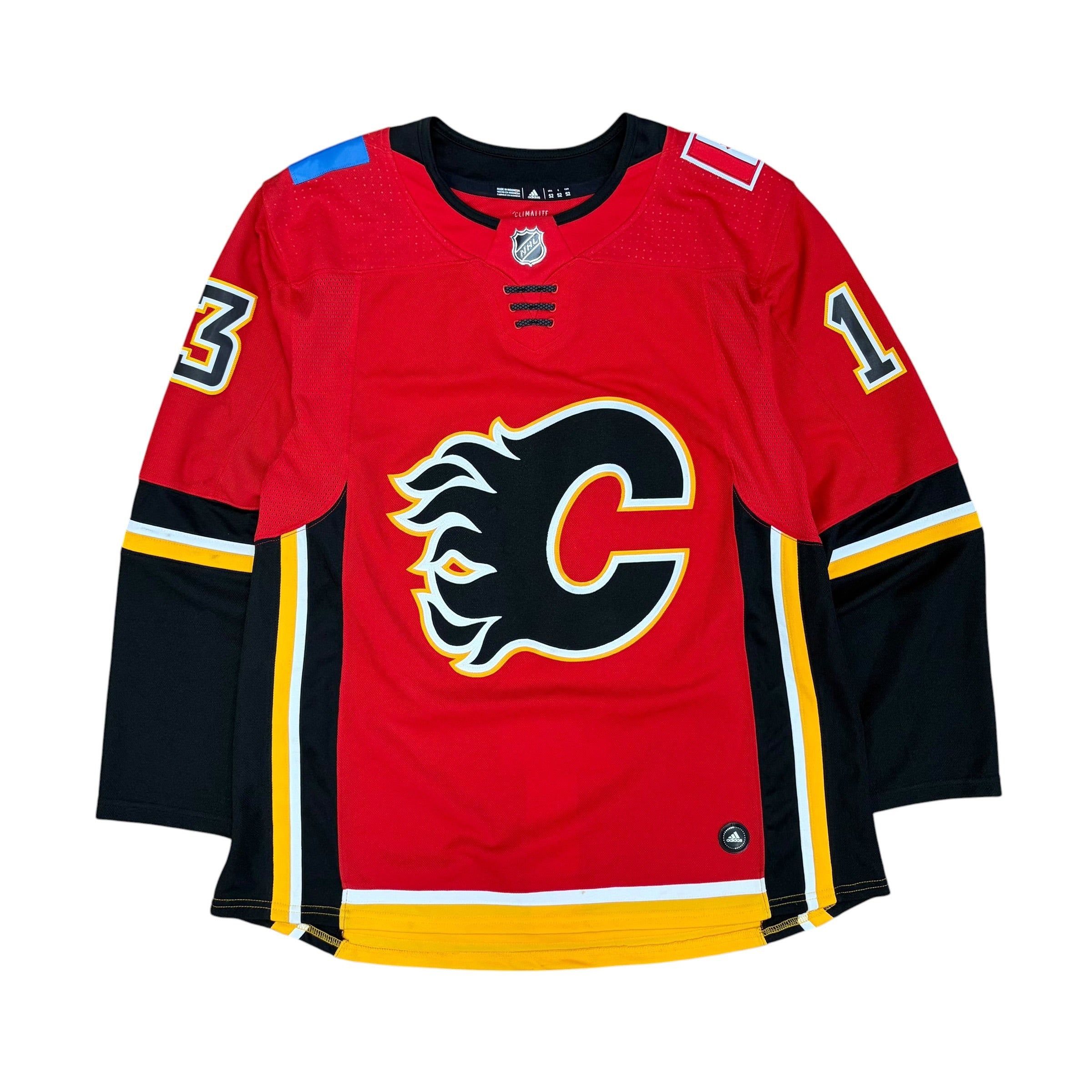 Adidas NHL Calgary Flames Johnny Gaudreau Home Hockey Jersey Red