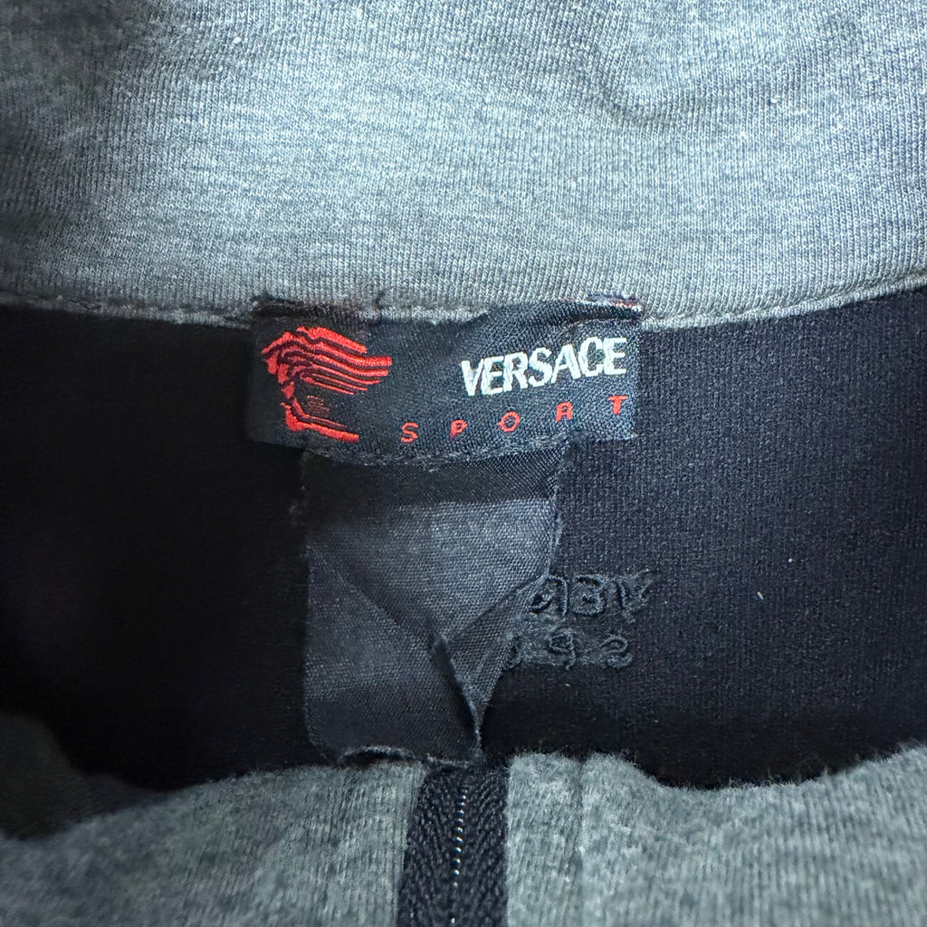 Vintage Versace Sport Quarter Zip Sweater Grey