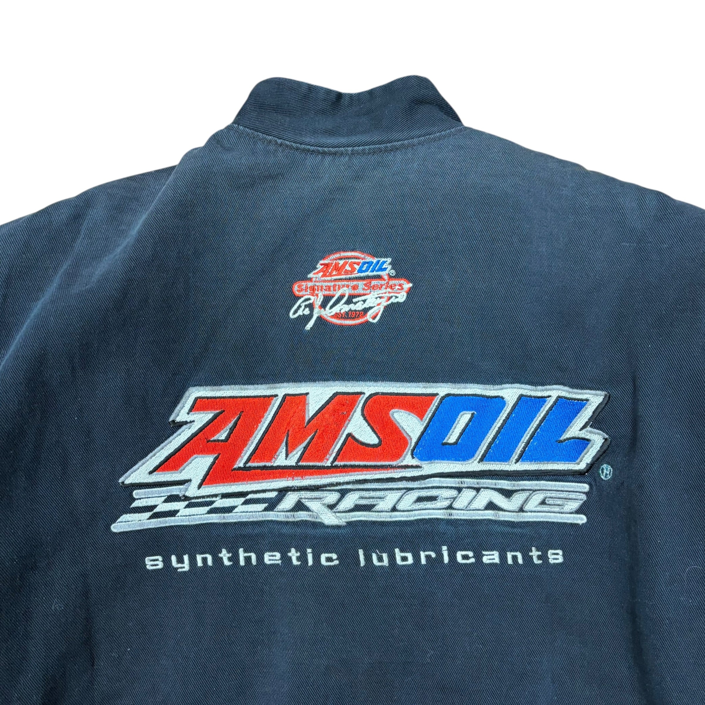 Vintage Jeff Hamilton Amsoil Racing Jacket Washed Black