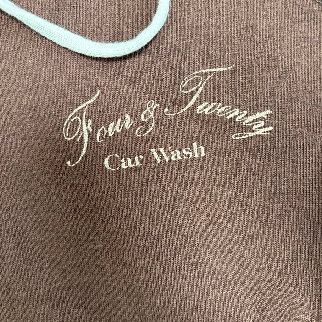 Vintage Tiger Brand 4 & 20 Car Wash Promo Hoodie Chocolate Brown