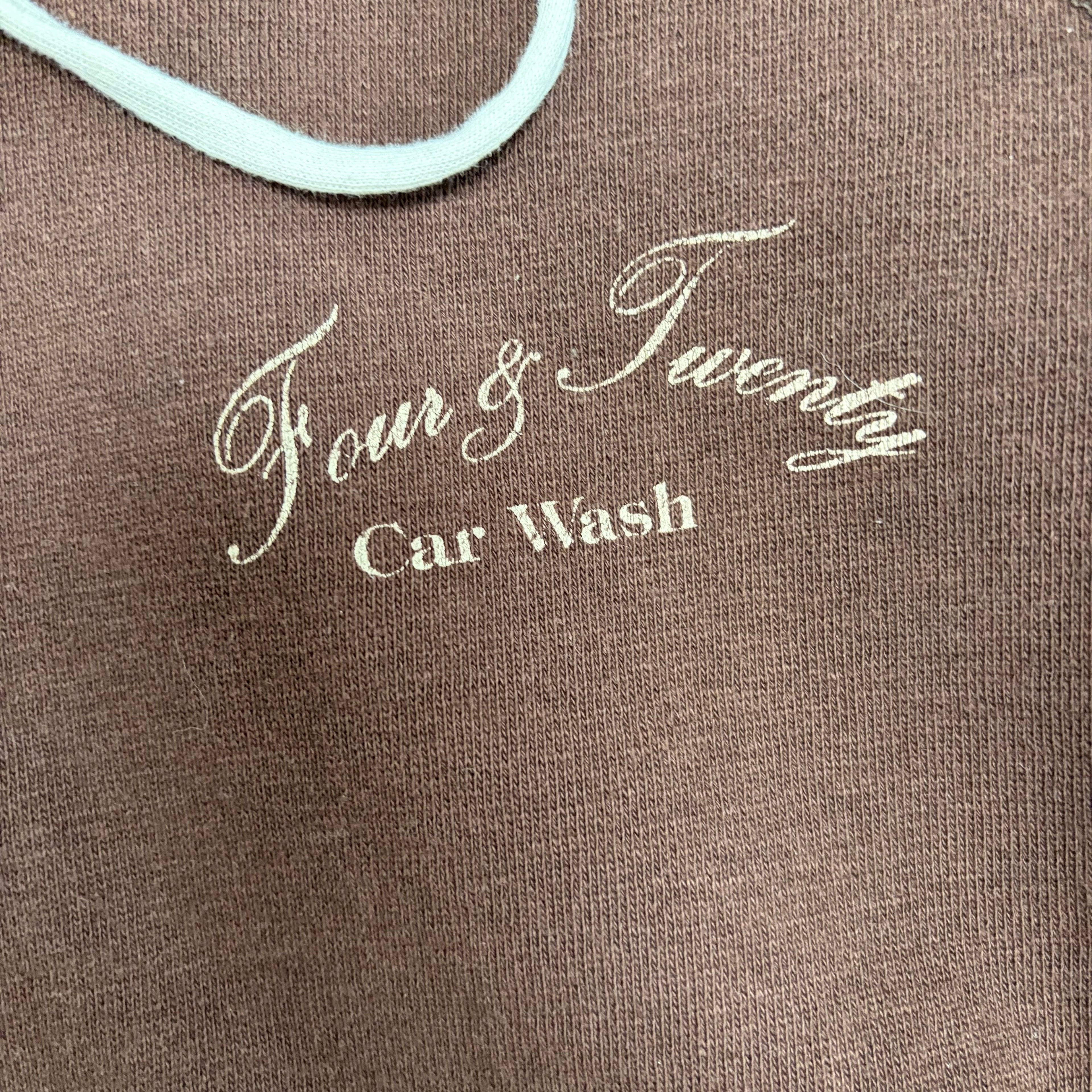 Vintage Tiger Brand 4 & 20 Car Wash Promo Hoodie Chocolate Brown