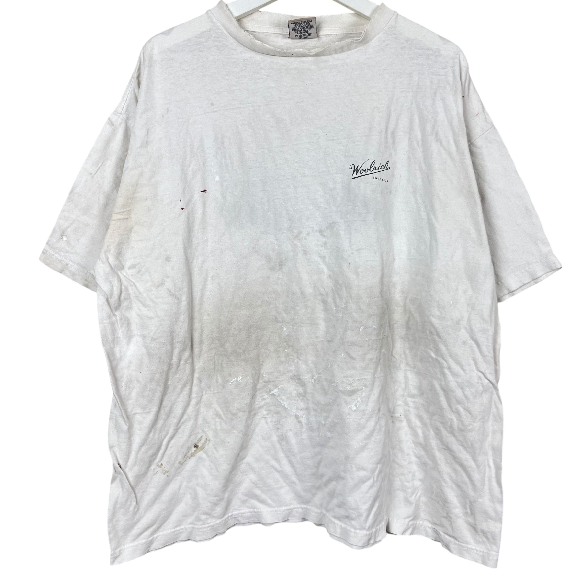 Vintage Woolrich Promo Tee Thrashed White