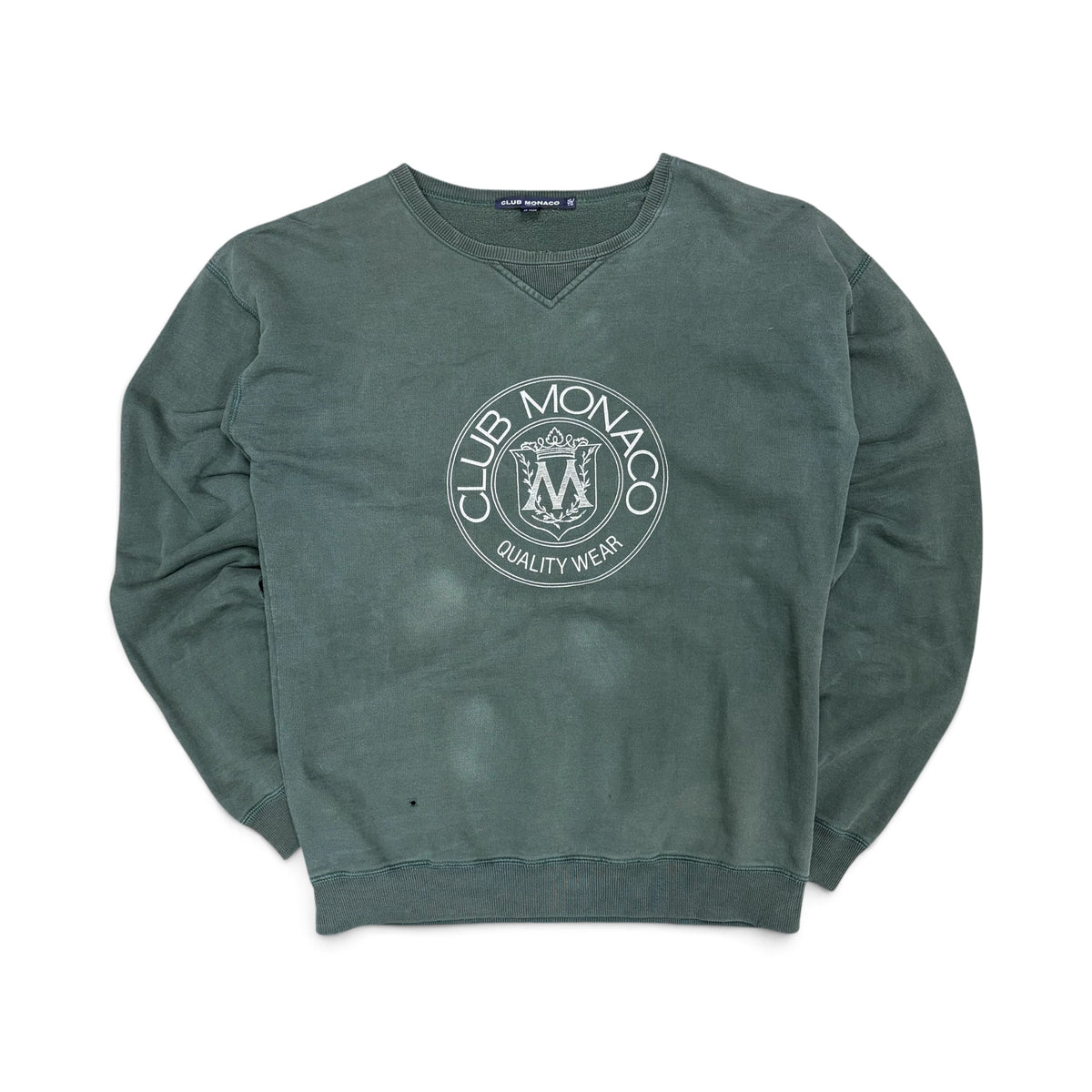 Vintage Club Monaco Crest Logo Crewneck Forest Green