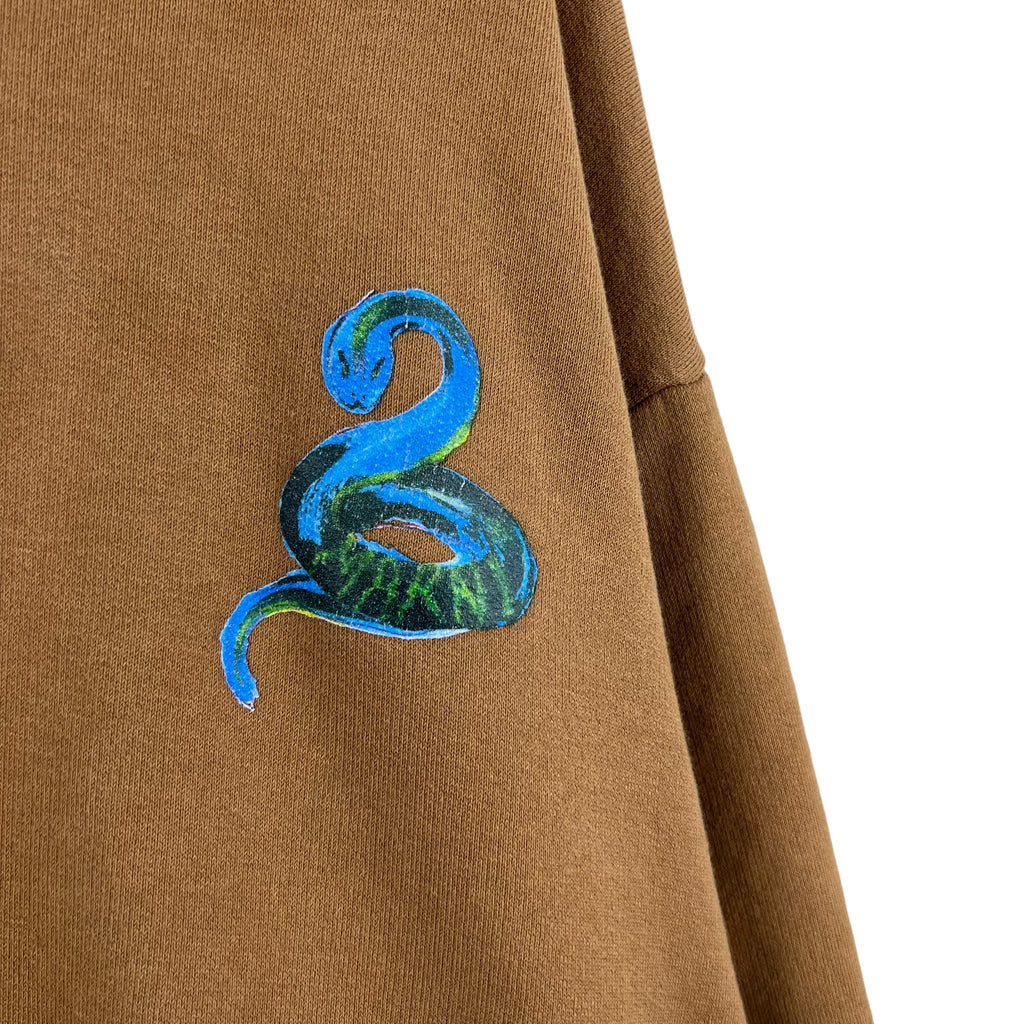 Marni Python Brushed Hoodie Brown