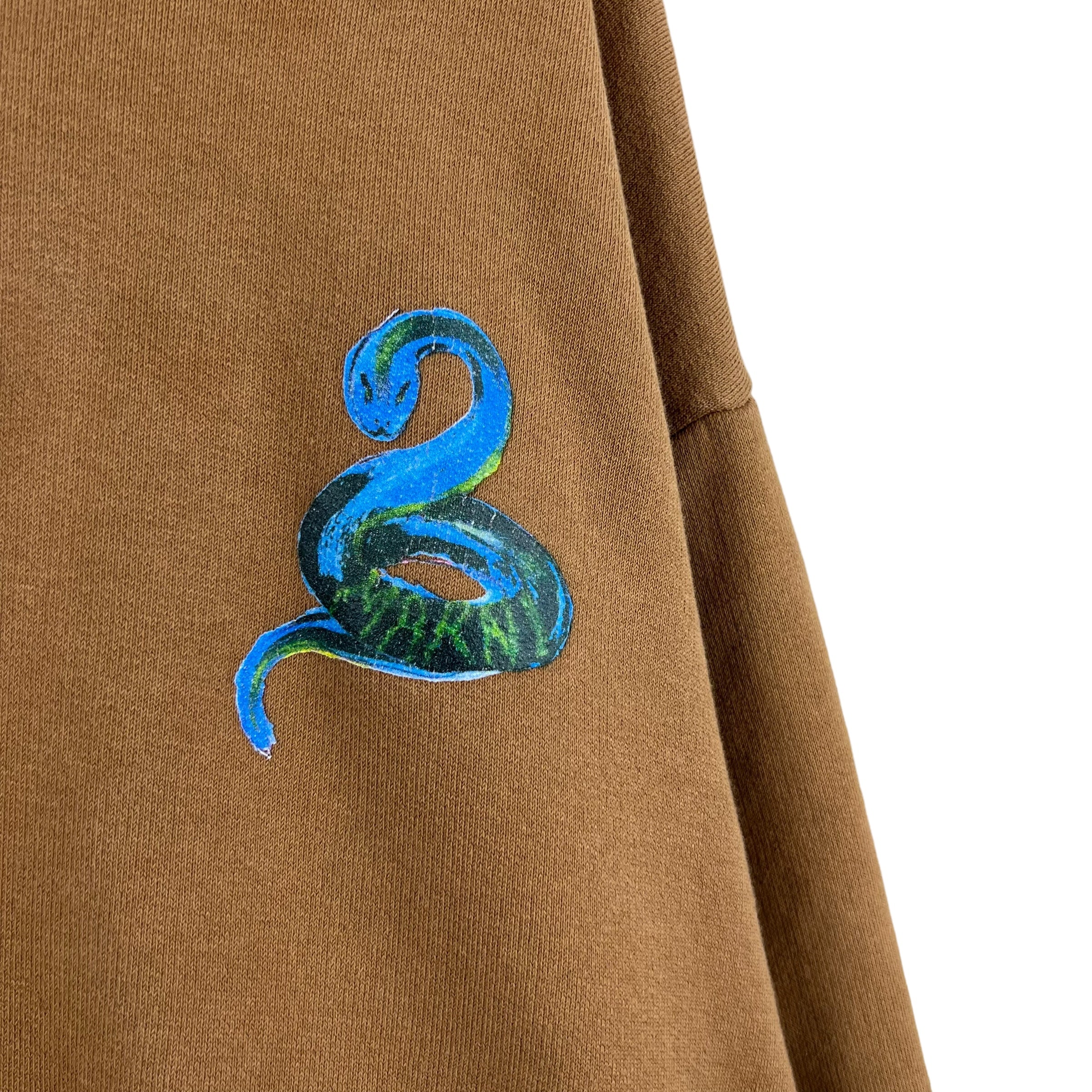 Marni Python Brushed Hoodie Brown
