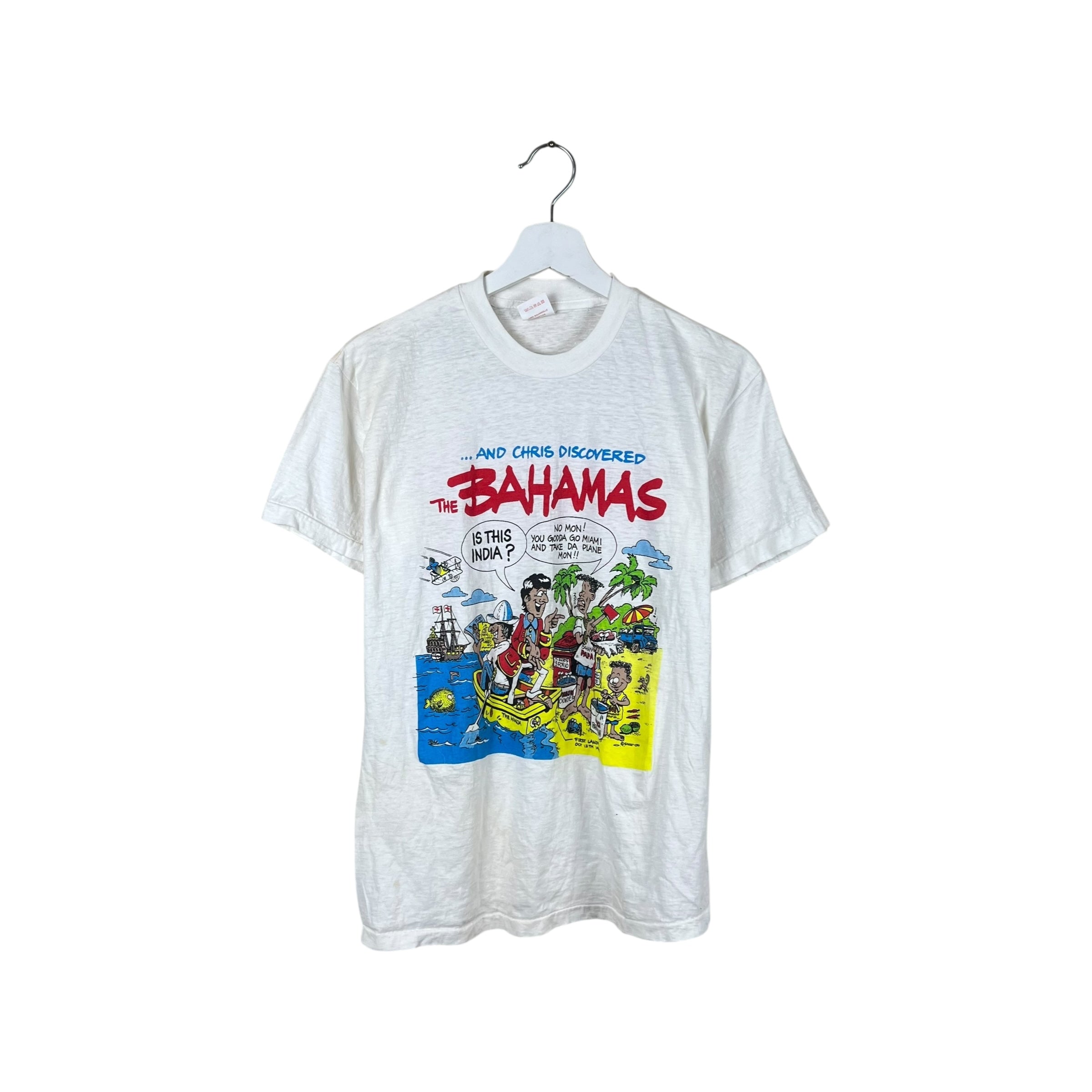 Vintage Comedy The Bahamas Tee White