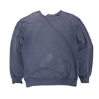 Vintage 90’s Champion Script Logo Thrashed Crewneck Navy