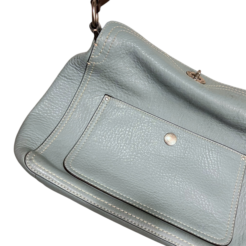 Coach Chelsea Tumbled Leather Hobo Bag Teal