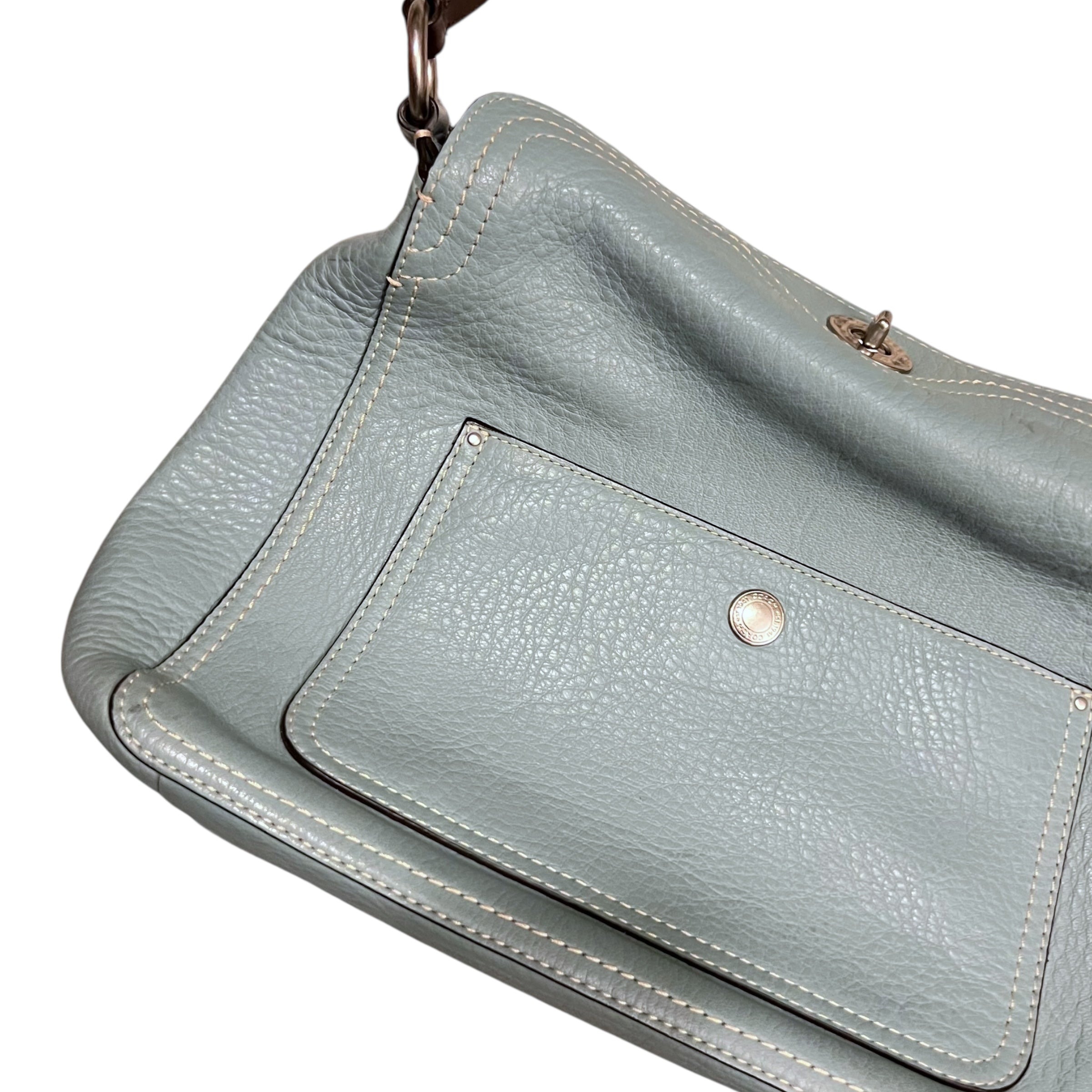 Coach Chelsea Tumbled Leather Hobo Bag Teal