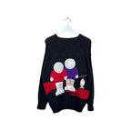 Vintage Piknik Solo By Snazzle Ice Fishing Knit Black