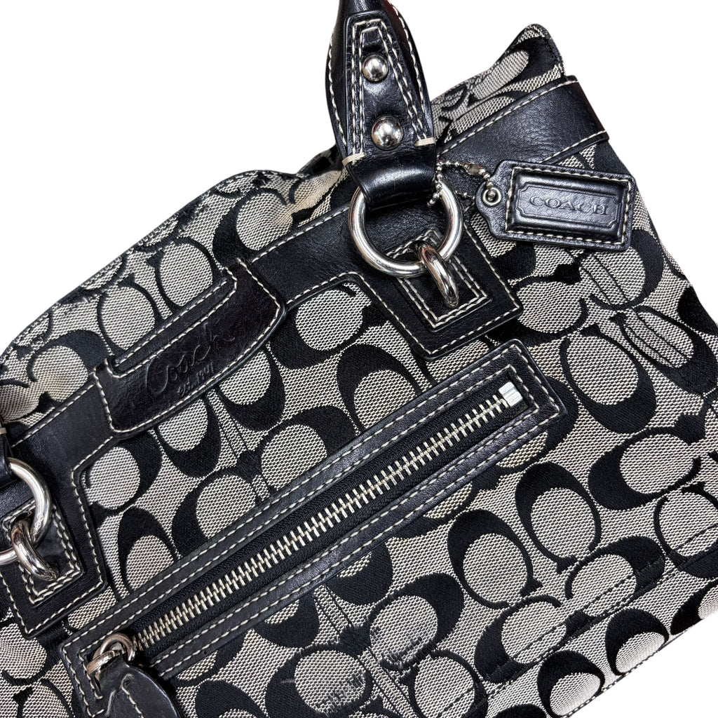 Vintage Coach Signature Penelope Shoulder Bag Black