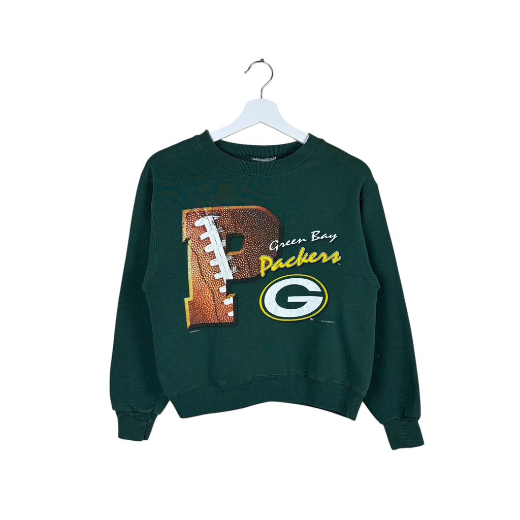 1995 Nutmeg NFL Green Bay Packers Youth Logo Crewneck Green