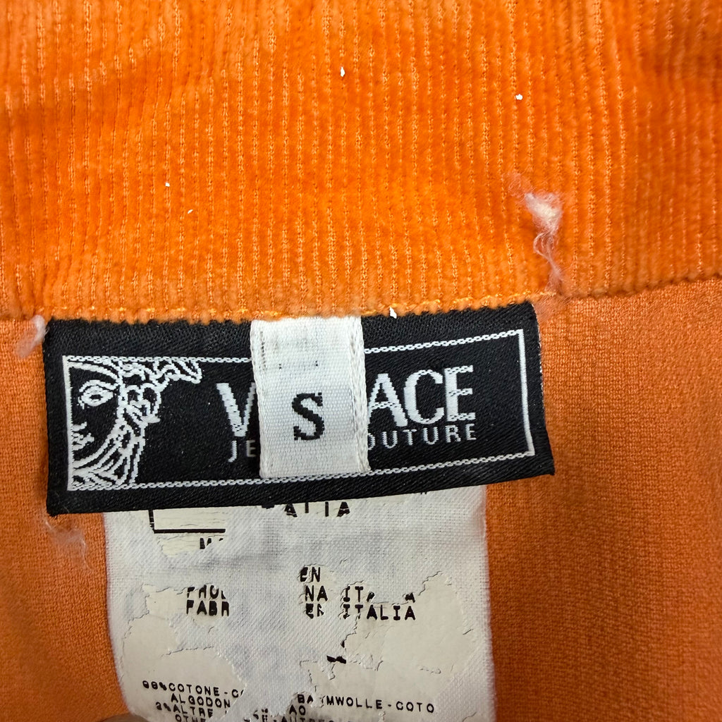 Versace Couture Jeans Women’s Corduroy Cropped Jacket Orange