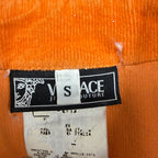Versace Couture Jeans Women’s Corduroy Cropped Jacket Orange