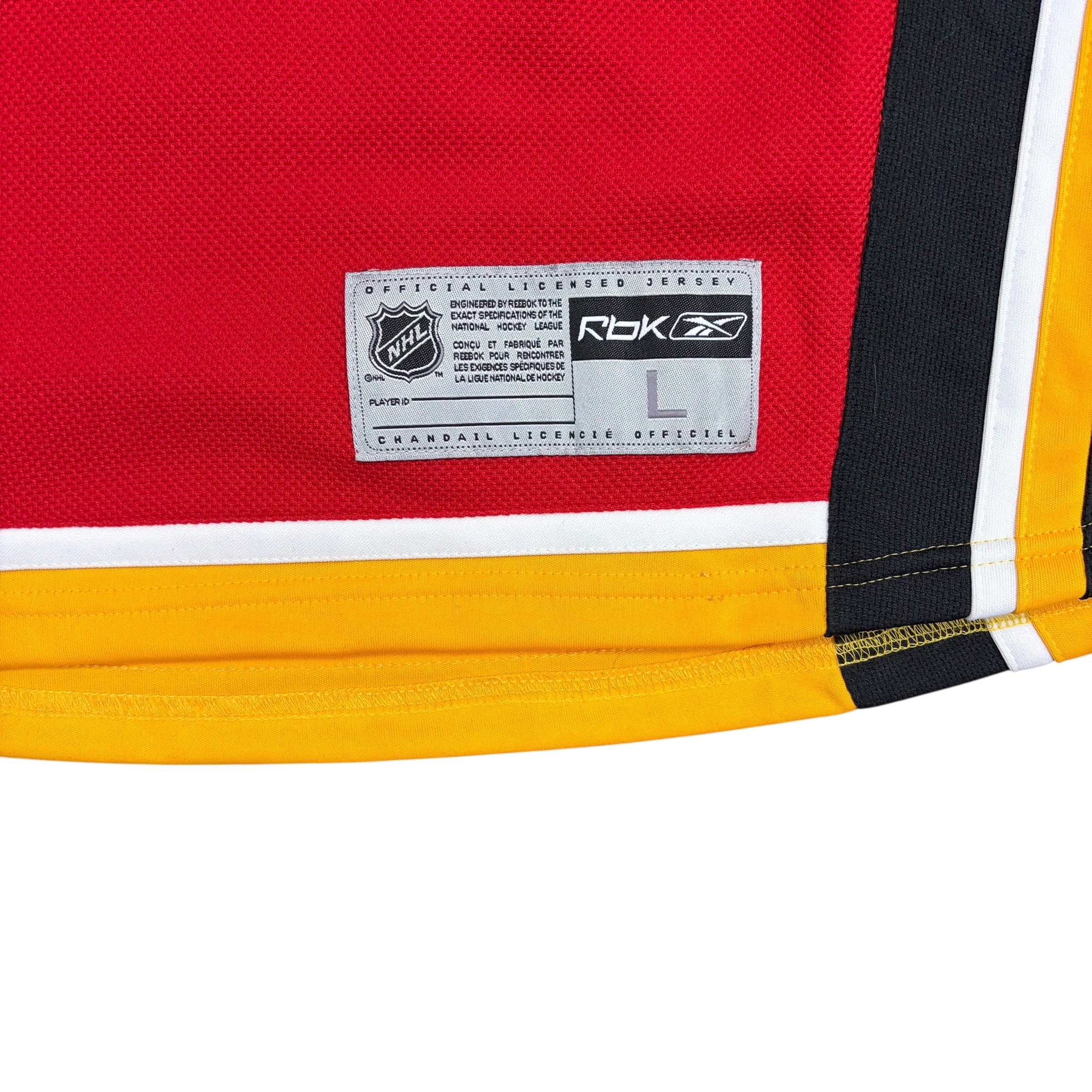 2007 Reebok Calgary Flames Rene Bourque Signed Away Jersey