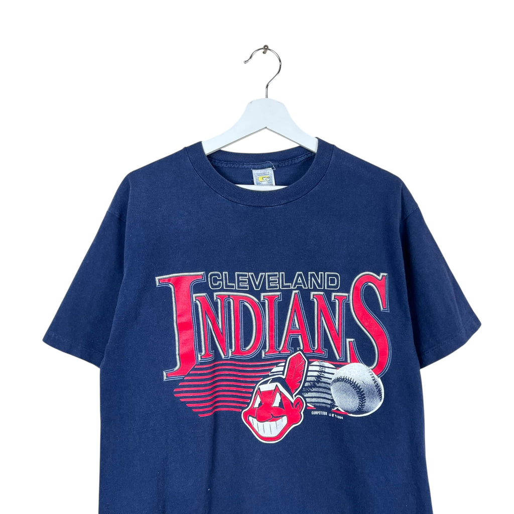 1994 Competitor MLB Cleveland Indians Big Logo Tee Navy