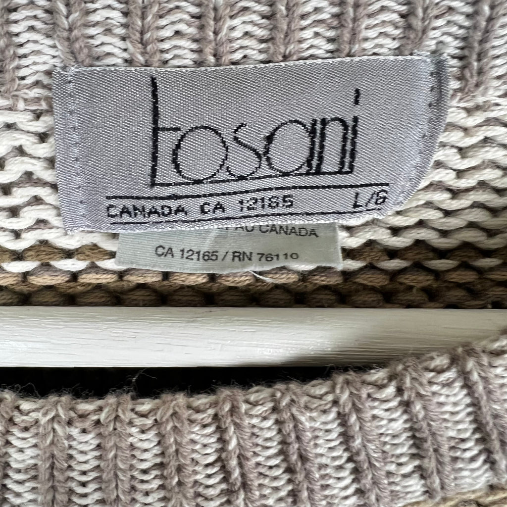 Vintage Tosani Block Patterned Knit Cream