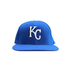 Vintage New Era MLB Kansas City Royals Logo Fitter Hat Blue
