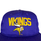 Vintage New Era Minnesota Vikings Spellout Logo SnapBack Purple