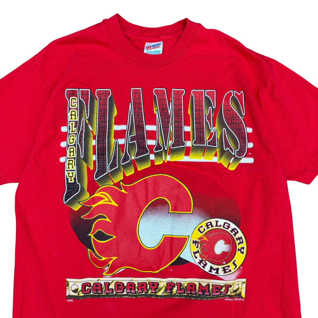 Vintage Woody Sports NHL Calgary Flames Big Logo Tee