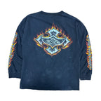 Vintage Orange County Choppers Flames Cross Logo Longsleeve Faded Black