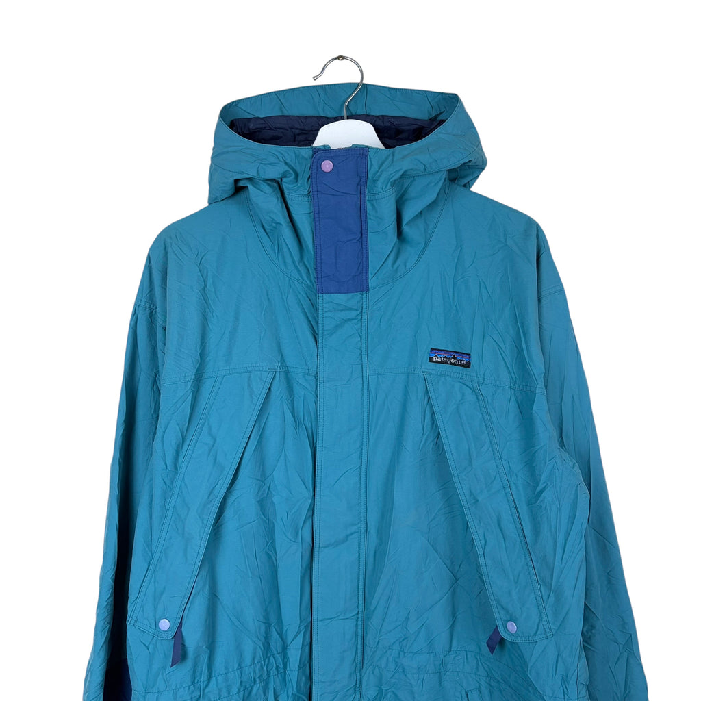 Vintage Patagonia Storm Windbreaker Jacket Aqua Blue
