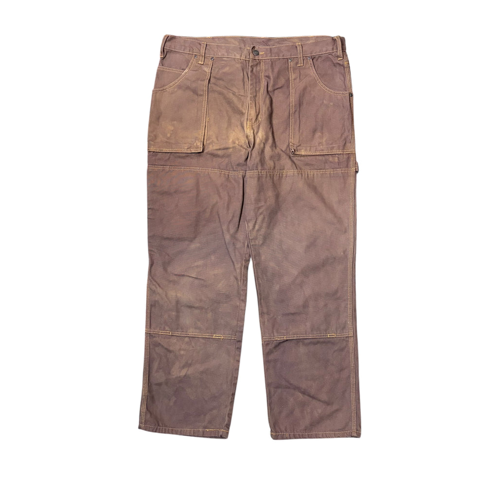 Vintage Dickies Straight Fit Double Knee Carpenter Pants Washed Brown