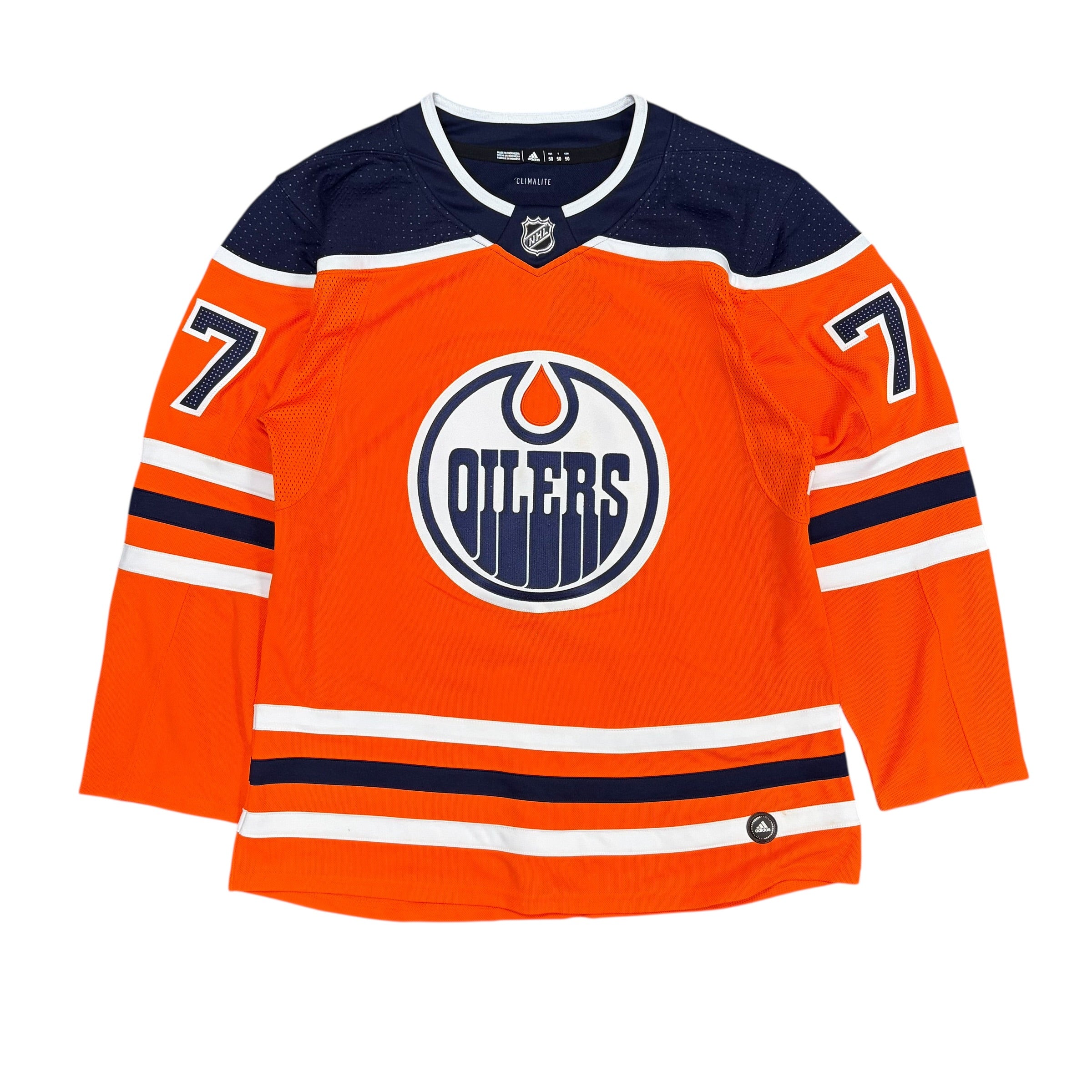 Vintage Adidas NHL Edmonton Oilers Oscar Klefbom Orange Jersey