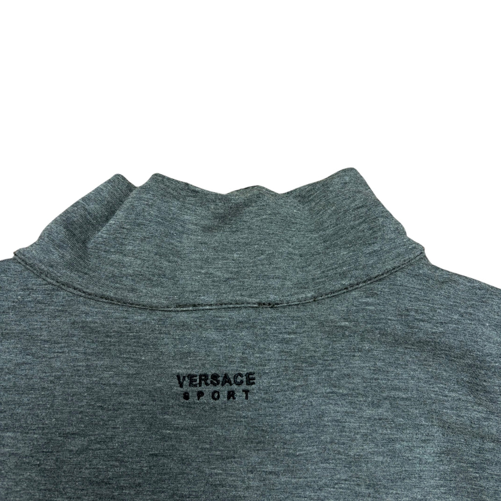 Vintage Versace Sport Quarter Zip Sweater Grey