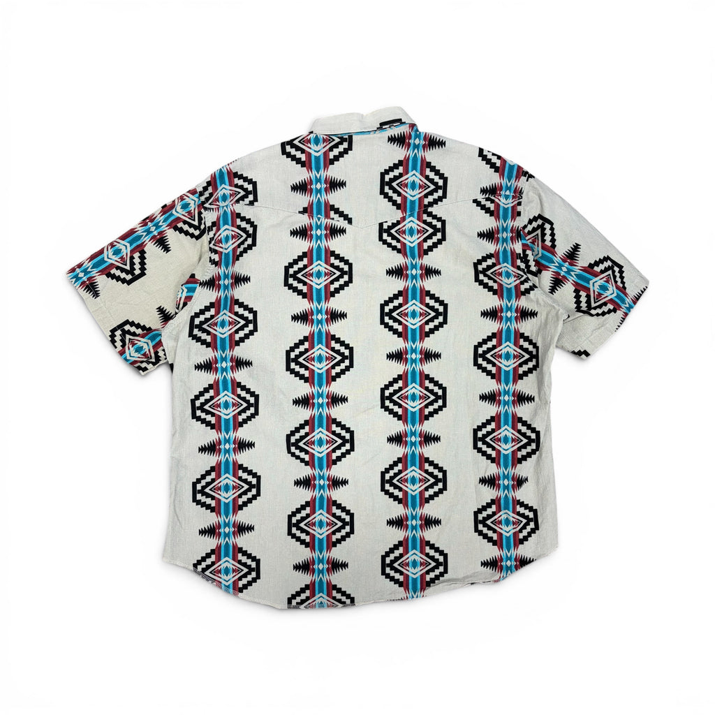 Vintage Wrangler Western Aztec Printed Short Sleeve Shirt
