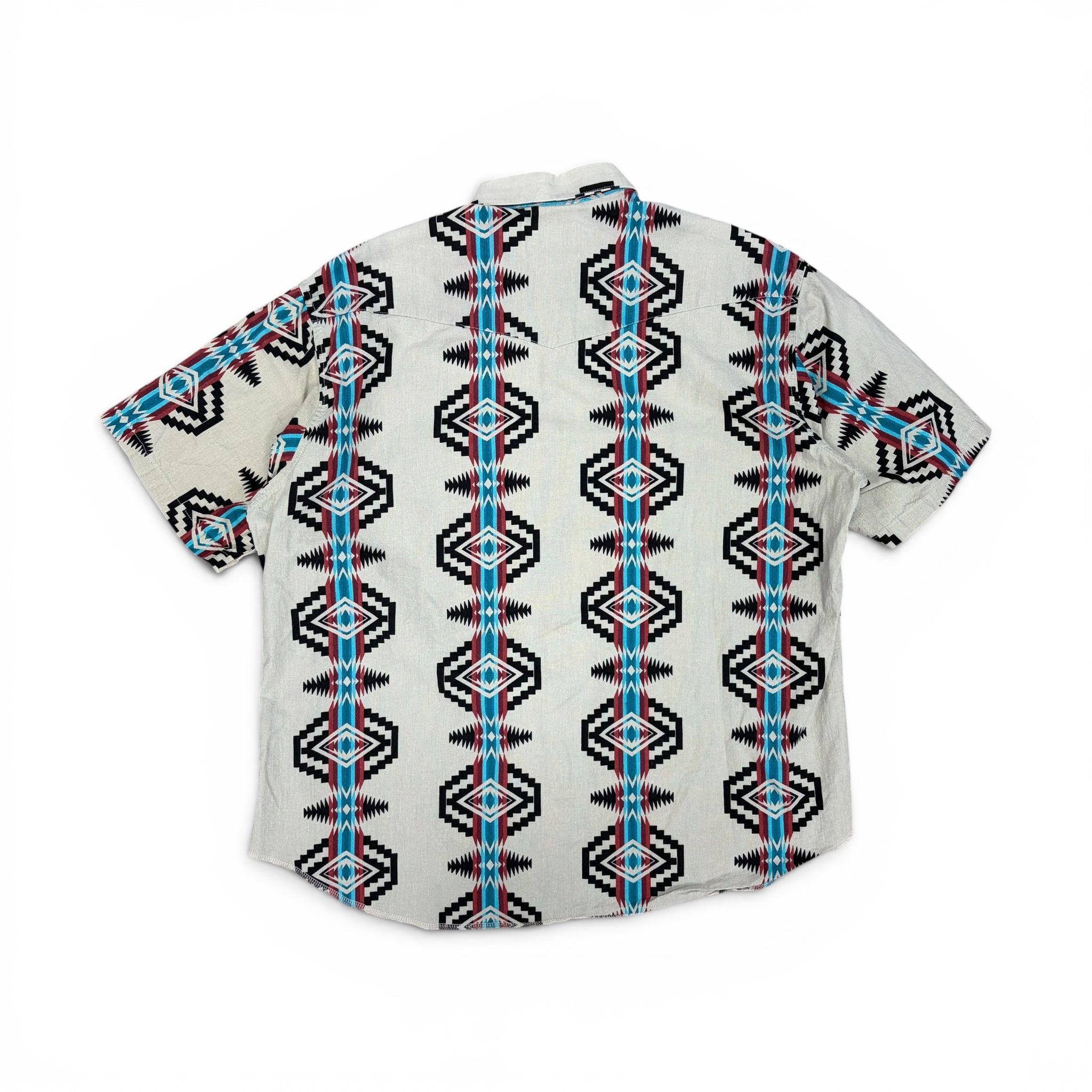 Vintage Wrangler Western Aztec Printed Short Sleeve Shirt