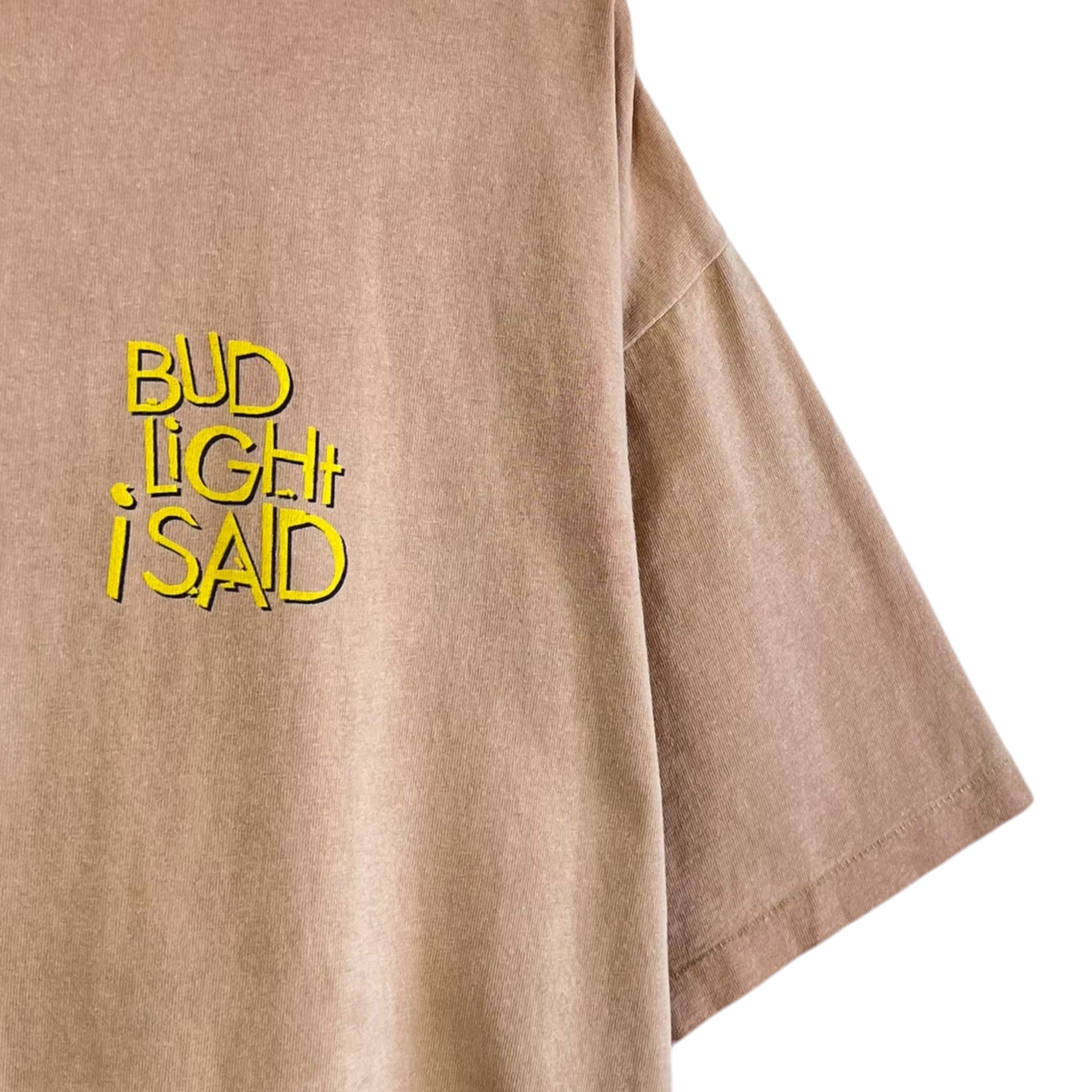 1996 Budweiser “Bud Light I Said!” Character Graphic Tee Salmon