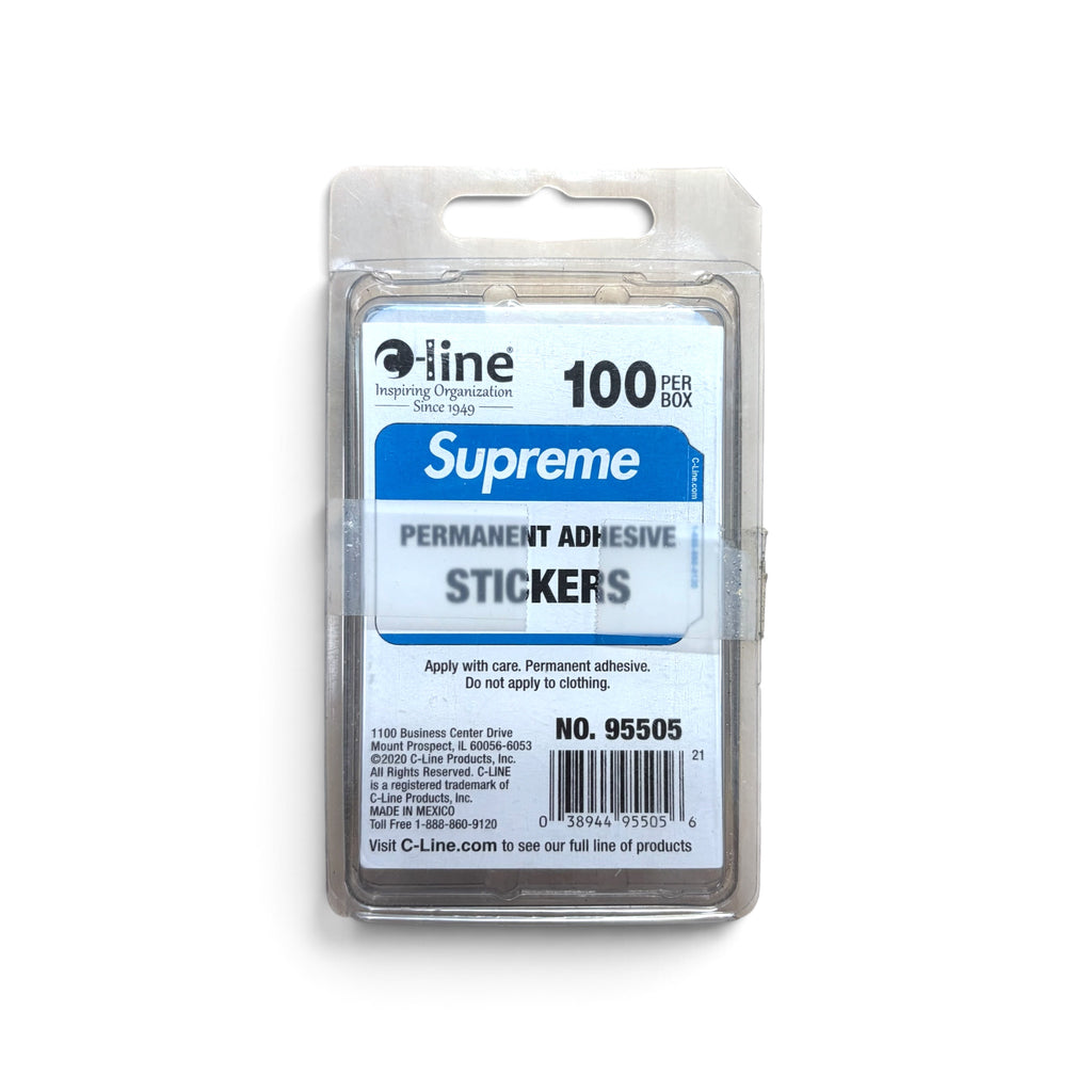 Supreme Name Badge Stickers (Pack of 100) Blue