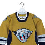 Vintage KOHO Youth NHL Nashville Predators “Mustard Cat” Alternate Jersey Gold