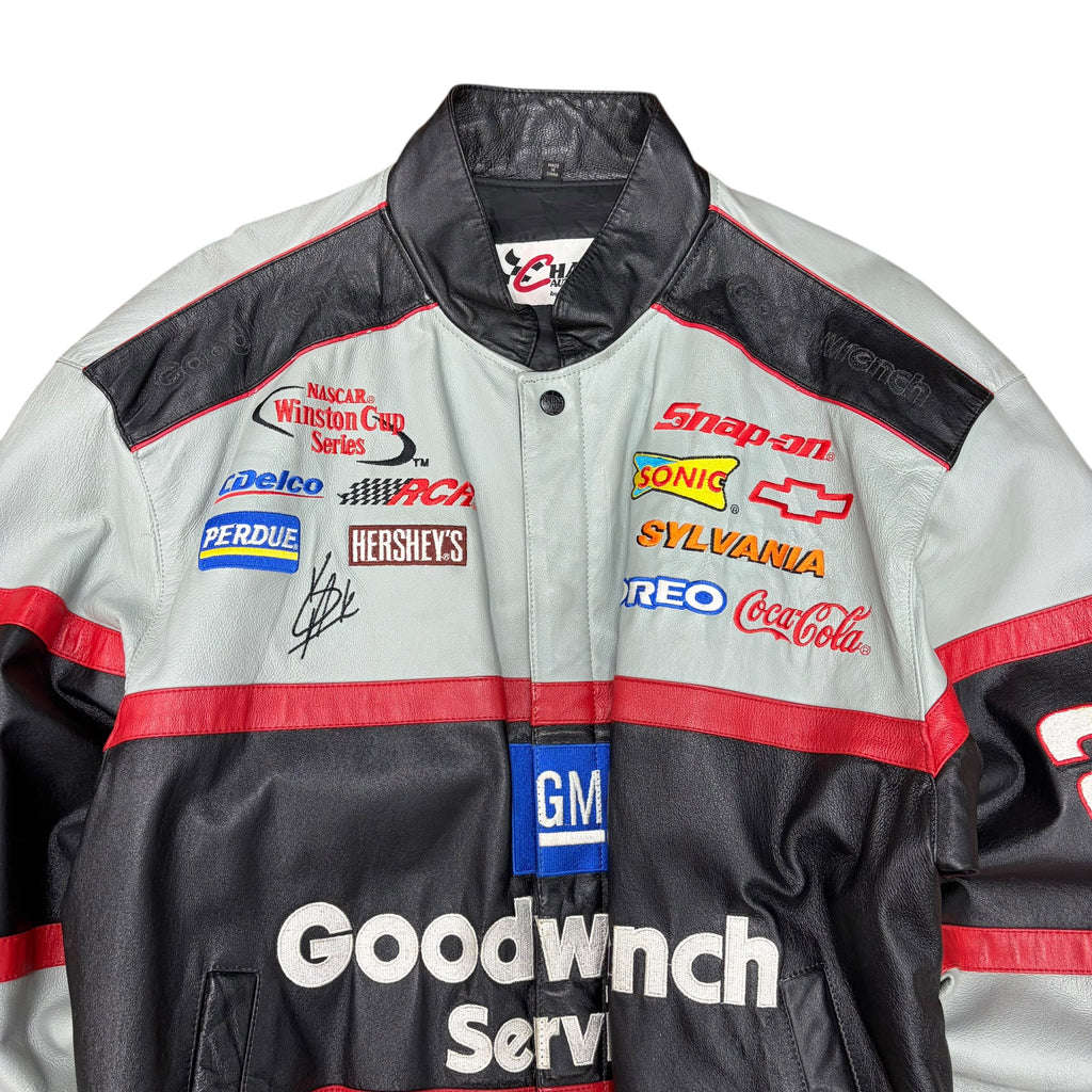 Vintage Jeff Hamilton NASCAR Kevin Harvick Leather Racing Jacket