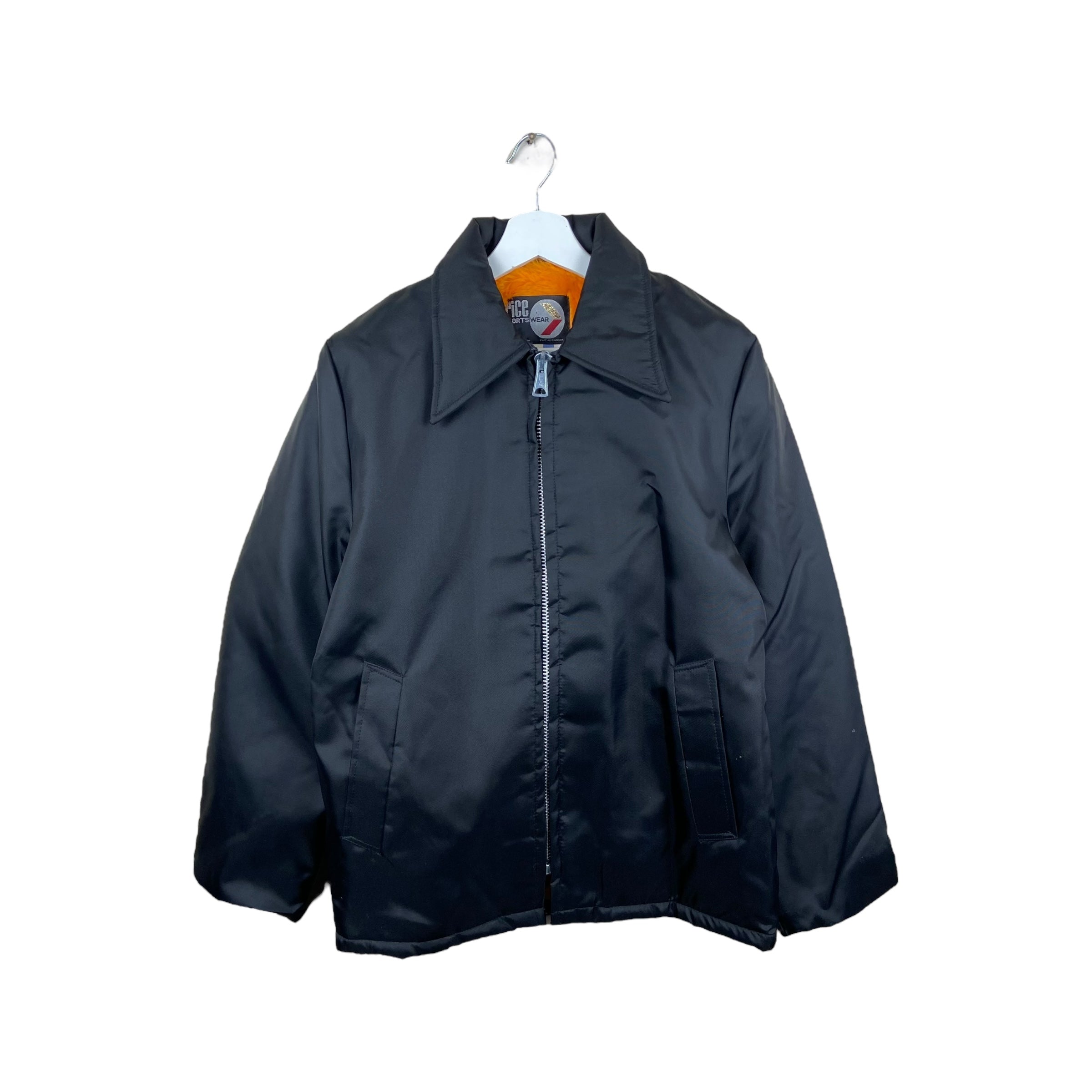 Vintage 80s Rice Sportswear Bomber Jacket Black