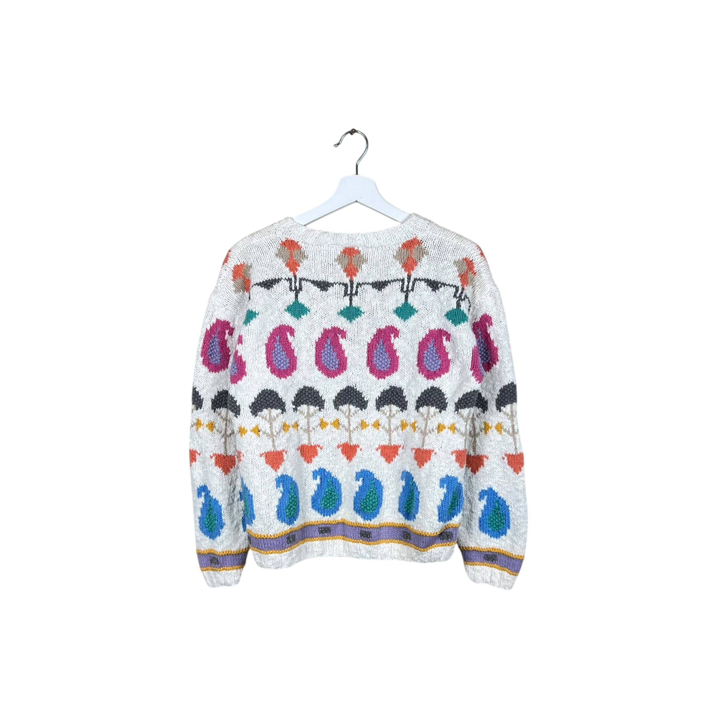 Vintage IZOD Women’s Multi Pattern Knit White