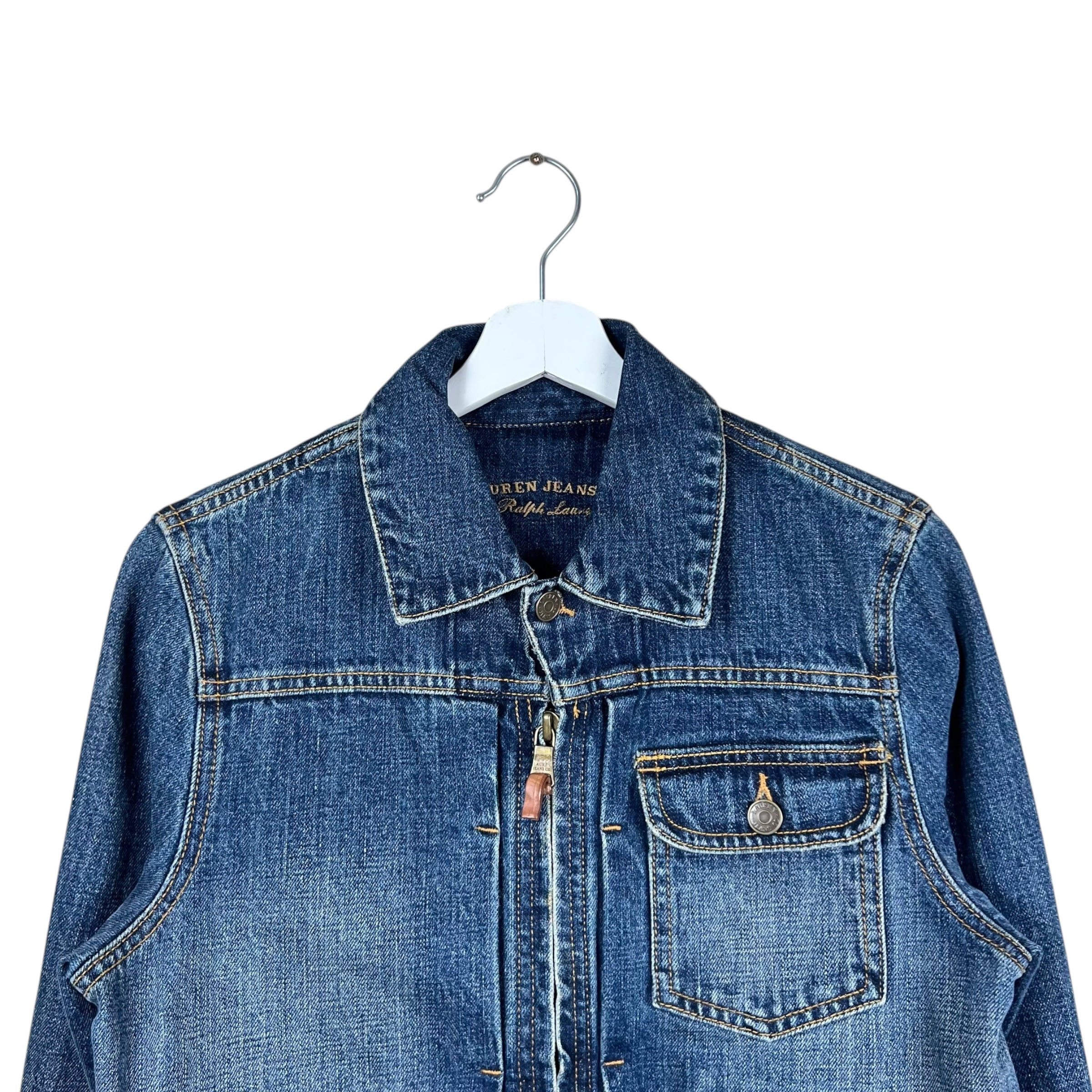 Vintage Ralph Lauren Jeans Co. Women’s Zip Up Denim Jacket Dark Wash