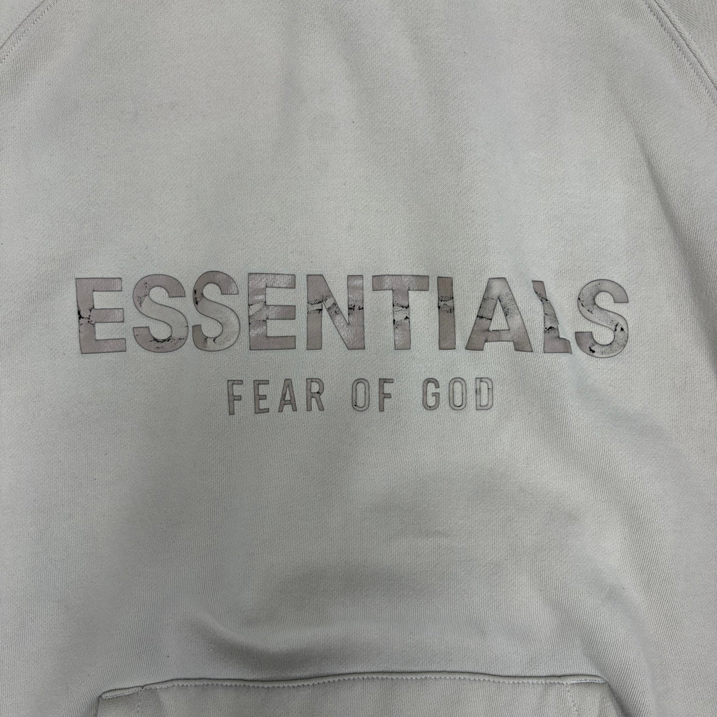 Essentials Felt Logo Hoodie Light Oatmeal